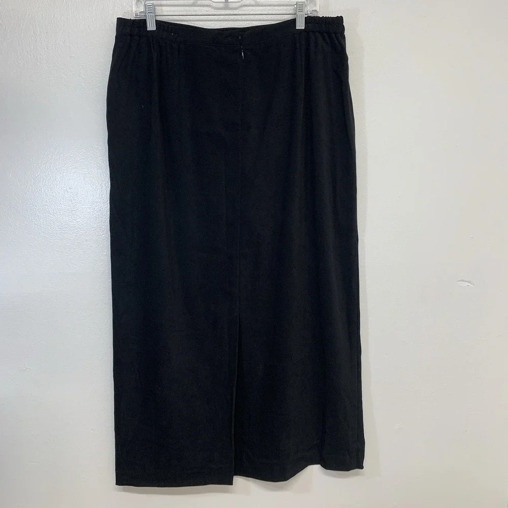 JM Collection Black Maxi Skirt 16 Classic‎ Business Casual Gothic Boho Retro